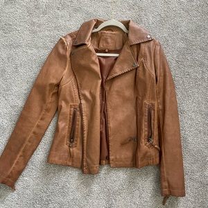 Nordstrom Rack Brown Leather Jacket. Size Small.